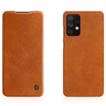 Husa pentru Samsung Galaxy A72 4G / A72 5G - Nillkin QIN Leather Case - Brown 