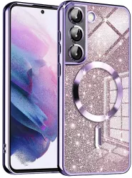 Husa pentru Samsung Galaxy S21 5G - Techsuit Luxury Glitter MagSafe - Light Purple 