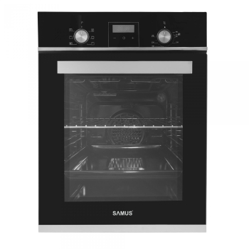 Cuptor incorporabil Samus SCE459GTBV 1900 W 47L 6 functii Latime 45 cm Clasa energetica A Grill Timer Ventilatie Gatire automata Blocare 