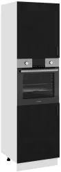 Coloana Modulara de bucatarie cu loc pentru cuptor Sani Glamur 60x57x214 cm Negru Lucios 