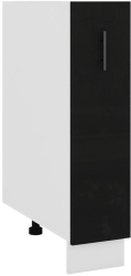 Corp inferior de bucatarie Cargo Sani Glamur 20x48x82 cm Negru Lucios 