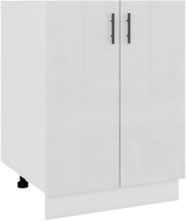 Corp inferior de bucatarie Sani Glamur 60 x 48 x 82 cm Alb Lucios 
