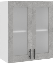 Corp superior de bucatarie cu Vitrina Sani Glamur 60 x 30 x 72 cm Beton 