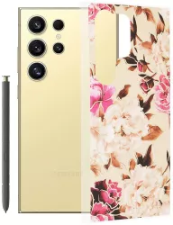 Husa pentru Samsung Galaxy S24 Ultra - Techsuit Marble Series - Mary Berry Nude 