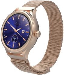 Smartwatch Amoled Display Forever ICON AW-100 culoare roz auriu 