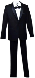 Costum elegant din 3 piese pentru baieti LA Kids 1571-BL Negru