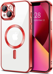Husa pentru Apple iPhone 13 - Marmalis Luxury Crystal MagSafe Red 
