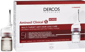 Tratament sub forma de fiole impotriva caderii parului pentru femei Vichy Dercos Aminexil Clinical 5 21 x 6 ml 