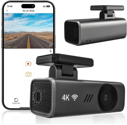 Camera de Bord 4K Ultra HD cu Wi-Fi Unghi de Filmare Larg de 145° Inregistrare de Inalta Calitate Vedere Nocturna Detectare a Miscar