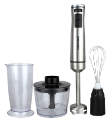 Mixer vertical Heinner HHB-DC1000SSBK 1000w viteza variabila + turbo tel Tocator Negru cu insertii inox 