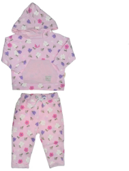 Compleu 2 piese pantaloni si bluza pentru fete Mini Junior COMP-MJ24 Roz 