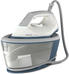 Statie de calcat cu abur Philips seria 2000 PSG2000/202400W 6 bari jet de abur continuu 110 g/min Talpa ceramica 1.4L Alb Albastru cambridge 
