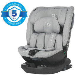 Scaun auto rotativ iSize Coccolle Velsa Neutral grey 40-150 cm