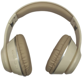 Casti On Ear Wireless Bluetooth Bass puternic autonomie 40 ore Hi Res Digital Audio Crem