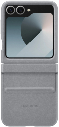 Husa de protectie Samsung Kindsuit (Leather) Case pentru Galaxy Flip6 Gray 