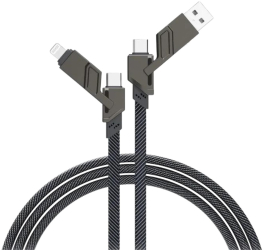 Cablu date/incarcare SJ886 4in1 60W USB A/C lightning 100cm 