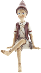 Figurina Pinochio polirasina multicolora 13x12x23 cm 