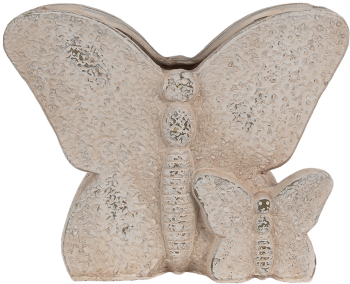 Ghiveci flori piatra bej Fluturasi 24x10x19 cm 