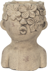 Ghiveci flori piatra gri 17x16x25 cm 