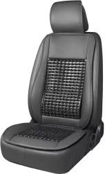 Husa scaun auto cu bile de masaj suport lombar si tetiera dimensiuni 147 x 68 cm culoare Neagra 