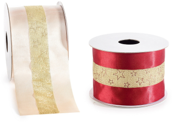 Set 4 panglici Christmas textil 70 mm x 10 m 