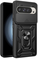 Husa cu Protectie Camera si Inel pentru Google Pixel 9 Marmalis CamShield Negru 