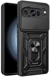 Husa cu Protectie Camera si Inel pentru Google Pixel 9 Pro Marmalis CamShield Negru 