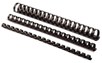 Inele plastic 8 mm 45 coli negru 100 buc/cut 