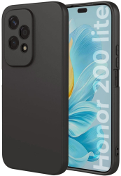 Husa din silicon pentru Honor 200 Lite din silicon gel UltraSlim 0.33mm suprafata mata antiamprente subtire Neagra 