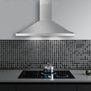 Hota Hausberg HB-1360 90 cm Inox Putere de absorbtie 650 m3/h 190 W 3 trepte de putere Argintiu