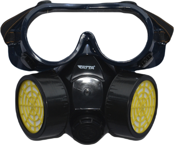 Masca dubla gaz Tatta TT-MP filtru praf anti fum protectie ochi 