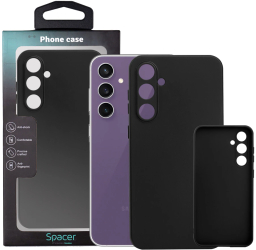 Husa de protectie Spacer pentru Samsung Galaxy S23 FE material flexibil TPU Negru 