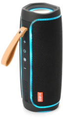 Boxa Wireless Portabila MP3 TF / USB Bluetooth AUX Radio FM Lumini LED TG287 Negru 