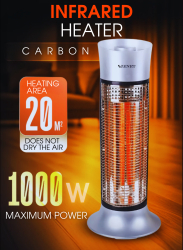 Radiator cu infrarosu ZENET 516 argintiu 1000W Radiator cu infrarosu pentru terase