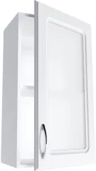 Corp superior de bucatarie Sani Kvadric cu Vitrina 40x72 cm Alb MDF 