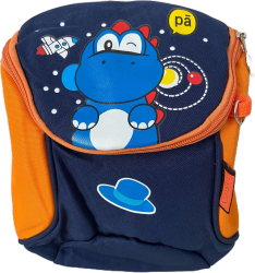 Ghiozdan pentru copii prescolari gradinita cresa dinozaur albastru 25x28 cm 
