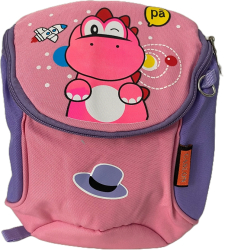 Ghiozdan pentru copii prescolari gradinita cresa dinozaur roz 25x28 cm 