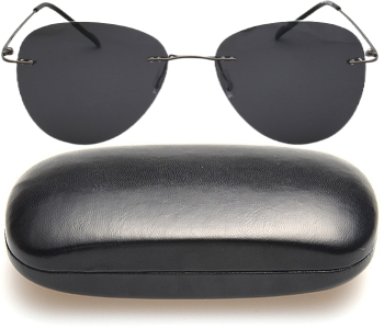 Ochelari de soare aviator polarizati negru cu toc 