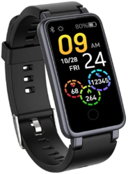 Bratara Fitness Techstar® C2 Plus Ecran 0.96& inch Bluetooth 4.0 IP65 Monitorizare Puls Tensiune Temperatura Oxigen Negru 
