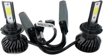 Set 2 becuri auto LED H7 F2 COB 100W BZRSH lumina alb-rece 12.000 lumeni 12V 