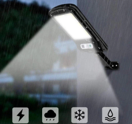 Set 5 Lampi solare LED 40W cu panou solar 160 LED COB senzor de miscare 3 moduri de iluminare telecomanda BZRSH 