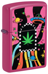 Bricheta Zippo 48928 Cannabis Leaf and Trippy Design 