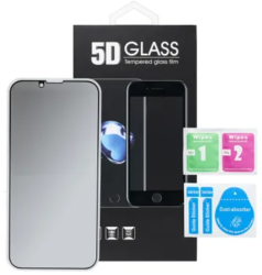 Folie de protectie Ecran Privacy pentru Apple iPhone 15 Pro Max Sticla Securizata Full Glue 5D 