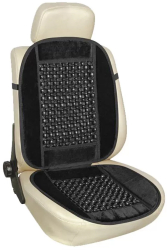 Huse auto cu bile de masaj din lemn si margine de plus neagra CSM-01-Black