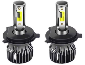 Set 2 becuri auto LED H4 COBS 100W BZRSH lumina alb-rece 12.000 lumeni 12V 6000K