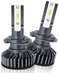 Set 2 becuri auto LED H7 COBS 100W lumina alb-rece 12V 12.000 lumeni BZRSH 6000K 
