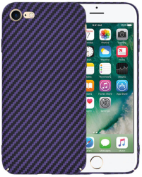 Husa Super Slim pentru iPhone 7 / 8 / SE 2 SE 2020 / SE 3 SE 2022 Marmalis Carbon FiberShell Purpuriu 
