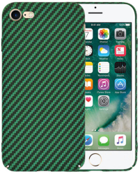 Husa Super Slim pentru iPhone 7 / 8 / SE 2 SE 2020 / SE 3 SE 2022 Marmalis Carbon FiberShell Verde 