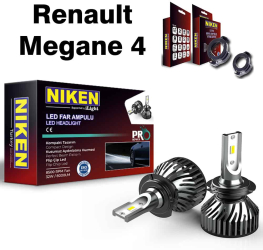 Becuri H7 LED Megane 4 plus adaptoare de far NIKEN 