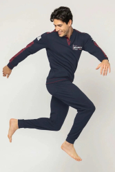 Pijamale lungi pentru barbati Lotto LP2106 Albastru S INTL 